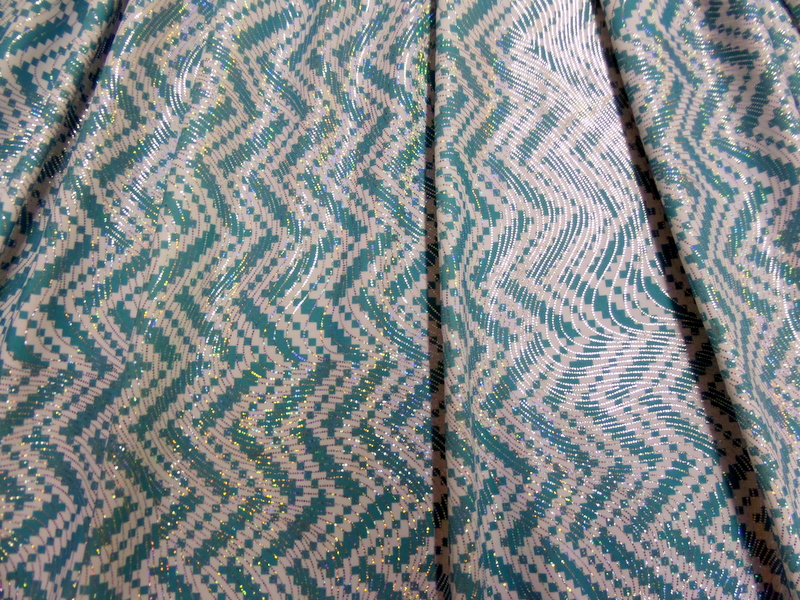 9. Turquoise-White Zig Zag Holo Foil